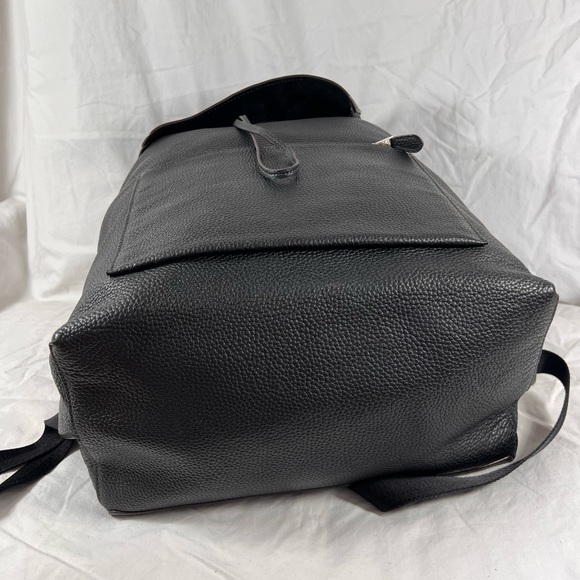 COACH Black Leather Drawstring Buckle XL Backpack Bag E1593 72005 - Picture 7 of 16